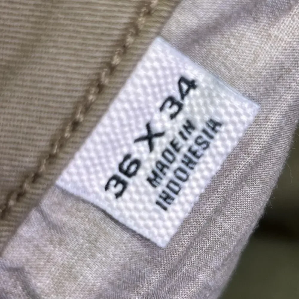 Flint And Tinder Pants Mens 36x34 Brown Stretch Denim Chino Tapered Leg Casual